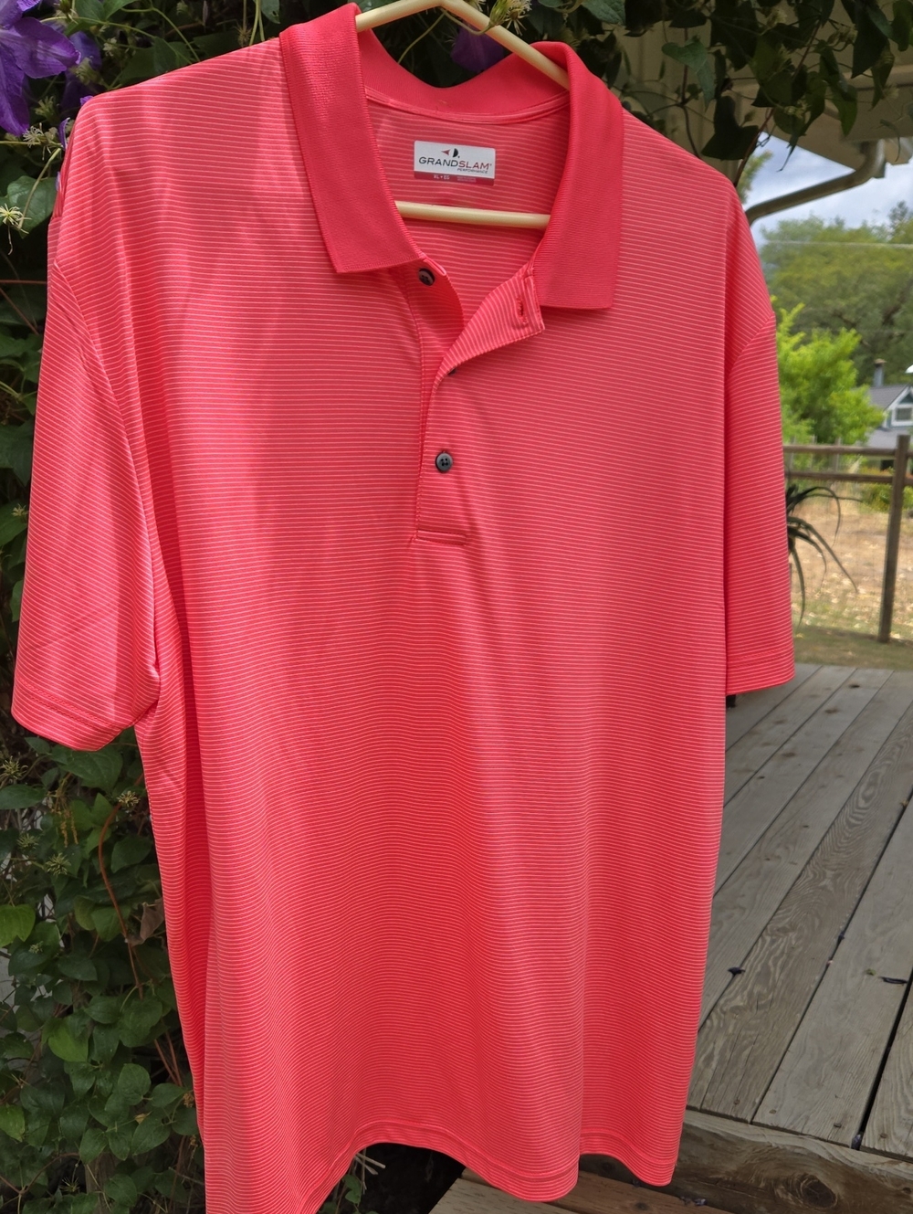GRAND SLAM Performance POLO XL Coral. (BIN 004)